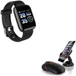ID116 Smartwatch and Car Mobile Holder
